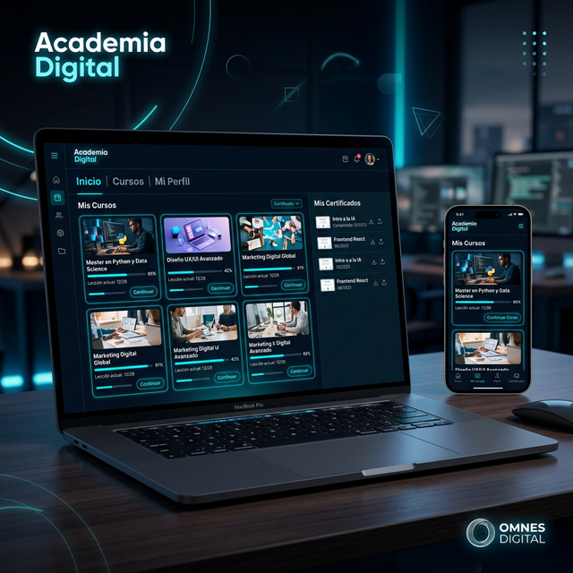 Demo de plataforma educativa academia digital